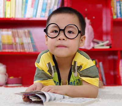 Child with round glasses stylish quality frames